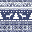 Seamless knitted ornamental pattern traditional christmas motifs