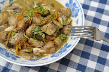 Poster - Asian style mushroom delicacy