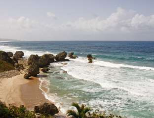 Poster - Boulders on Stormy Coast