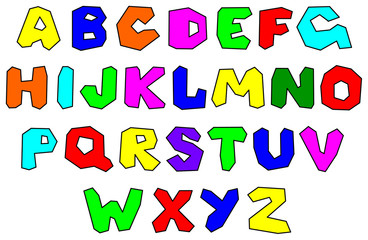 Wall Mural - Vector colorfull alphabet on a white background