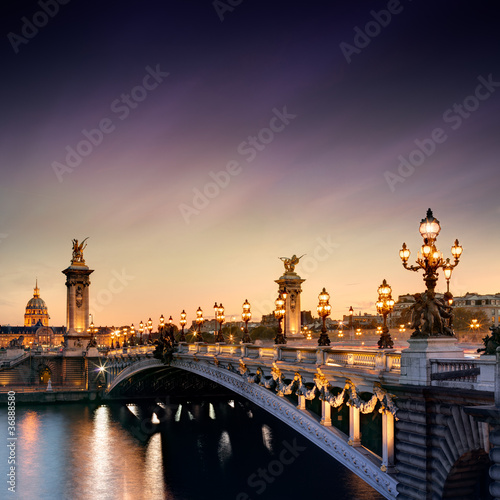 Naklejka - mata magnetyczna na lodówkę Pont Alexandre III, Paris