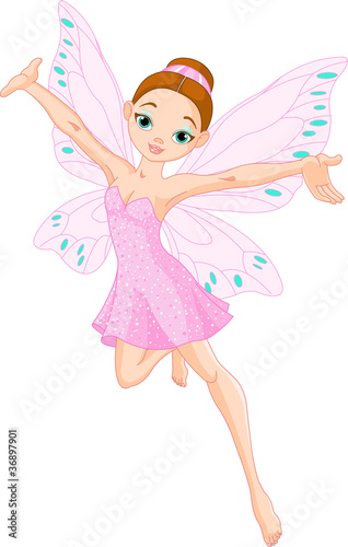 Plakat na zamówienie Cute pink fairy