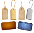 © ecco - Set of leather and jeans labels and tags. Vector