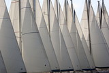 sailing boat Yacht Sails main and genoa with nobody