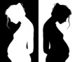 silhouettes of pregnant