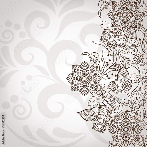 Obraz w ramie Abstract floral background