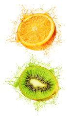 Kiwi and orange wet