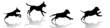 running dogs, vector image