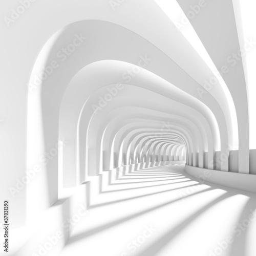 biala-przestrzen-tunel-3d
