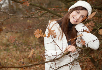 Poster - attraktive frau im herbst