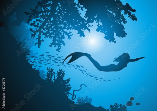 Nowoczesny obraz na płótnie Mermaid