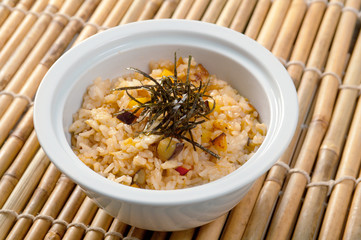 Canvas Print - freshly cooked bowl of rice