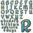 abc alphabet background redressed font design