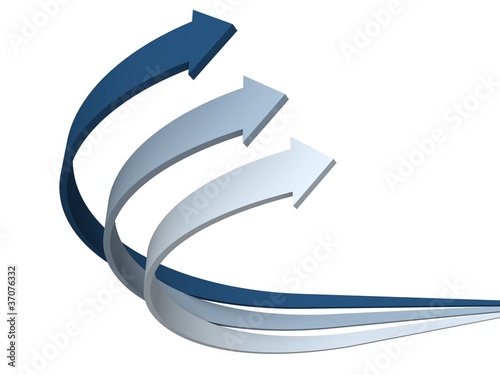 blue arrows business background