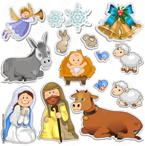 Fotografija  Nativity scene stickers