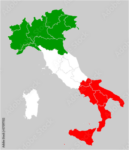 Carte De L Italie Stock Vector Adobe Stock