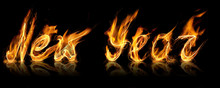 New Year Words In Fire