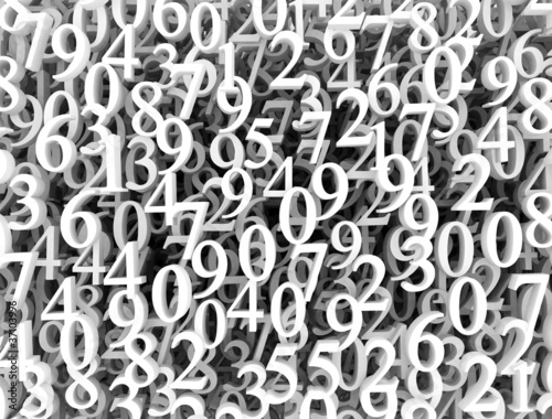 Naklejka dekoracyjna Numbers abstracy background