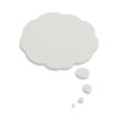 Paper thought bubble isolated with clipping path