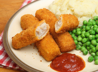 Canvas Print - Fish Fingers Meal