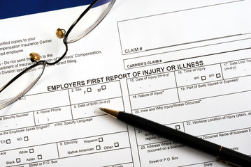 Fill in the workmen compensation injury claim form