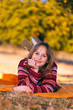 © Szasz-Fabian Erika - Cute girl in autumn, laying outdoors