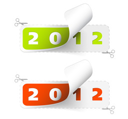 Wall Mural - Vector 2011 / 2012 new year stickers