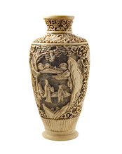 Beautiful Chinese Vase Made Of Ivory
