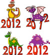 © virinaflora - Мультфильм милый дракон, символ 2012