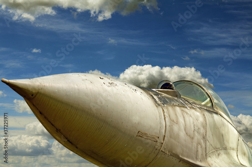 Fototapeta na wymiar Abstract military fighter jet