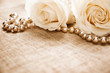 White roses and pearls