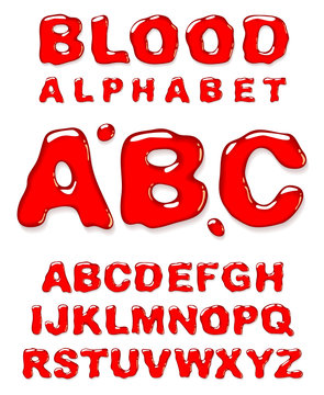 Blood alphabet.