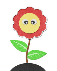 Wall Mural - sunflower recycled paper craft