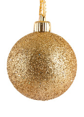 Golden christmas ball