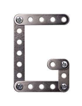 Metal interlocking alphabet letter pieces