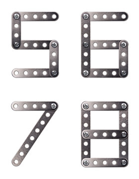Metal meccano alphabet symbol