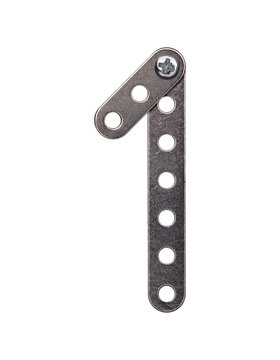 Metal meccano alphabet symbol