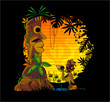 © CECILE - totem forêt paradis jungle femme lac eau