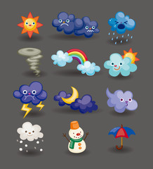 Wall Mural - cartoon weather icon