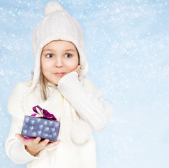 girl in a cap on the abstract background