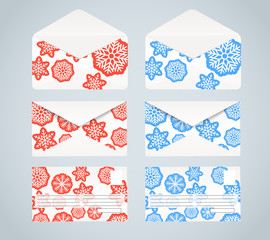 Aufkleber - Christmas envelopes collection. Front and back