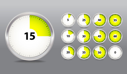 Poster - Vector timer collection