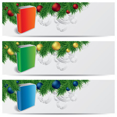 Canvas Print - Christmas vector website headers for software products
