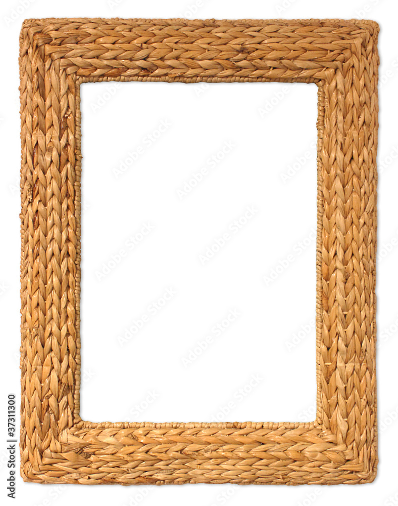 Rattan Bilderrahmen Stock Photo
