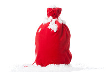 Red Christmas Sack Isolated