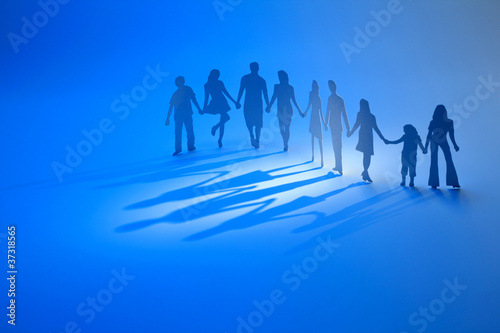 手をつなぐシルエット Stock Photo Adobe Stock