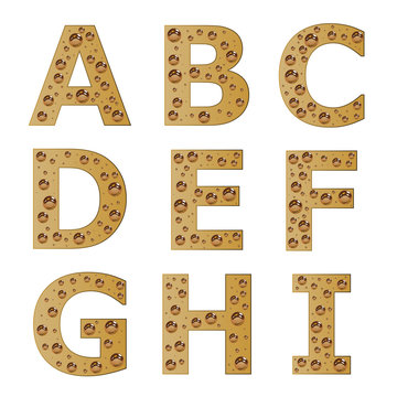 vector bubble alphabet - part 1