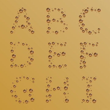vector bubble alphabet - part 1