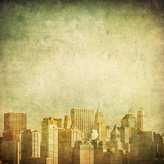 Poster - grunge image of new york skyline