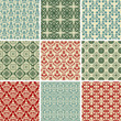 set of 9 seamless patterns.